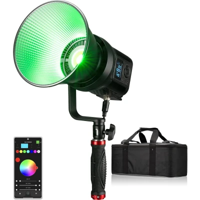 Afbeelding van BRESSER BR 135 RGB COB LED Light Watt Bi colorfunctie Bediening via Smartphone App Transporttas