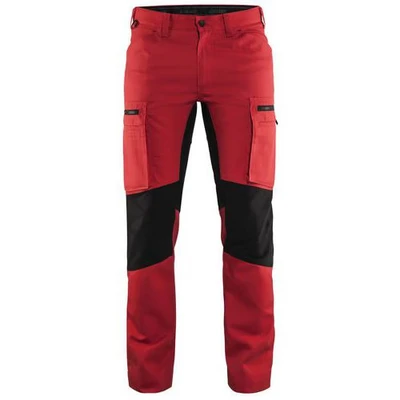 Image de Pantalon services stretch rouge/noir