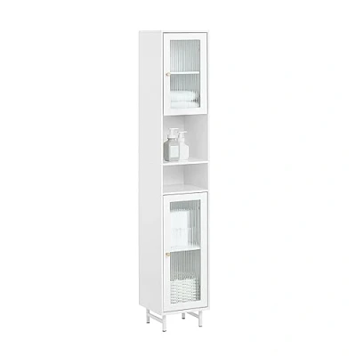 Afbeelding van SoBuy BZR118 W Hoge badkamerkast, smalle wit, ca. 30 x 171 cm
