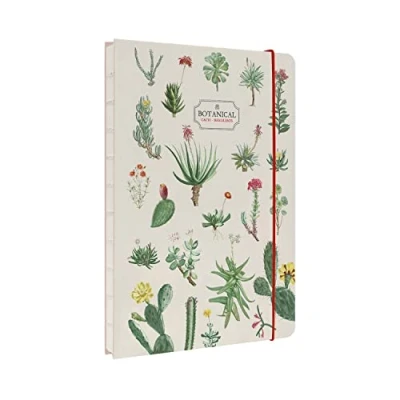 Afbeelding van Kokonote Notitieboek, A5, Botanical Cacti, gestippelde pagina&#039;s, harde kaft, ingenaaide binding, notebook, bullet journal, notitieboek