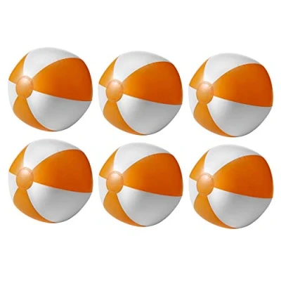 Afbeelding van noTrash2003 6 stuks opblaasbare ballonnen voor strand, zwembad, oranje