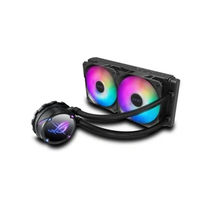 Image de ASUS ROG STRIX LC II 240 ARGB Système de refroidissement liquide processeur Taille radiateur : mm (pour AM4, TR4, LGA1200, LGA1700, AM5, LGA115x Socket) base cuivre 120