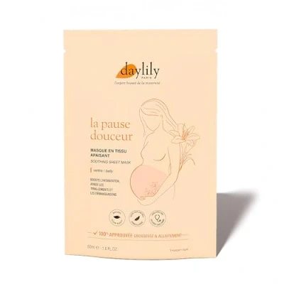 Afbeelding van Daylily de zachte pauze: Kalmerend stoffen masker voor buik Verzacht onmiddellijk jeuk en trekken Helpt striae te voorkomen Cruelty Free &amp; Vegan Gemaakt in Frankrijk