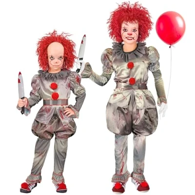 Afbeelding van W WIDMANN MILANO Party Fashion Clownkostuum voor kinderen, horror clown, Halloween kostuum