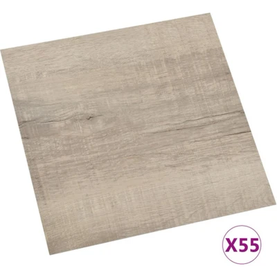 Afbeelding van Vloerplanken zelfklevend 55 st 5,11 m PVC taupe