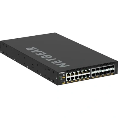 Image de NETGEAR M4350 12X12F Commutateur C3 Géré 12 x 1/2.5/5/10GBase T + SFP+ flux d&#039;air de l&#039;avant vers l&#039;arrière Montable sur rack