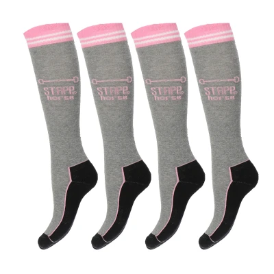 Afbeelding van STAPP Horse Paardrijsokken Bit 4 pack Grijs 35/38