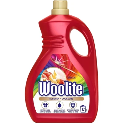 Afbeelding van Woolite Vloeibaar Wasmiddel met Keratine Gekleurde Was 32 Wasbeurten 1,9 liter