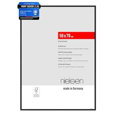 Afbeelding van nielsen Atlanta Aluminium lijst, 50 x 70 cm, mat zwart