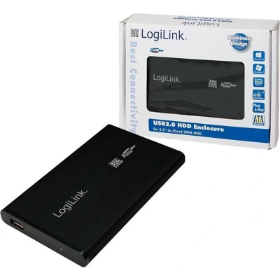 Afbeelding van LogiLink UA0041B behuizing voor opslagstations 2.5&#039;&#039; Zwart Stroomvoorziening via USB