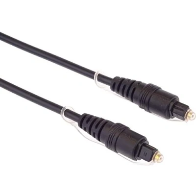 Afbeelding van PremiumCord optische audiokabel Toslink 1,5 m, stekker op stekker, digitale kabel voor hifi stereo soundbar tv, HQ audio, gelast, zwart