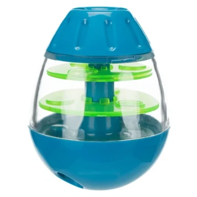 Afbeelding van Trixie Roly Poly Snack Tuimel Ei Blauw / Groen 13 CM