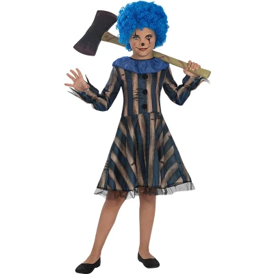 Afbeelding van FUNIDELIA Enge Clown Kostuum voor Meisjes Maat: 107 113 cm