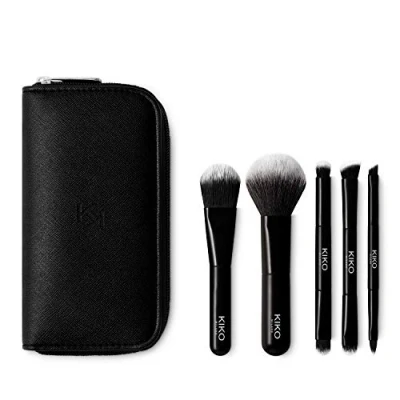 Image de KIKO Milano Travel Brush Set, Pochette De Voyage Avec 5 Pinceaux Professionnels
