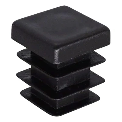 Afbeelding van SKIR&#039;CO Set van 40 vierkante kunststof doppen 12 x mm zwart RAL 9005