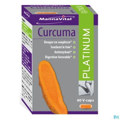 Image de Gélules de curcuma Platinum biologiques 60 pcs. Pit &amp;