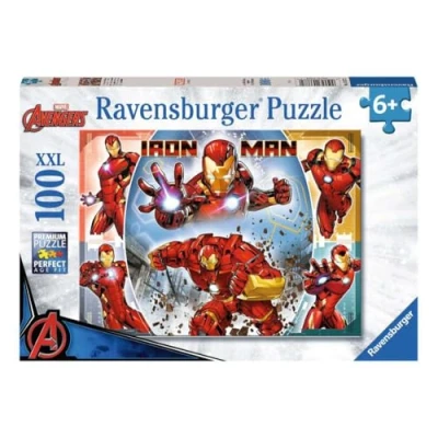 Image de Ravensburger Marvel Heros Puzzle 100 Pieces Xxl Le Puissant Iron Man / Avengers 4005556133772 A Partir De 6 Ans