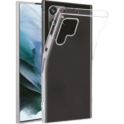 Afbeelding van Vivanco Super Slim Backcover Samsung Galaxy S22 Ultra Transparant Inductieve lading