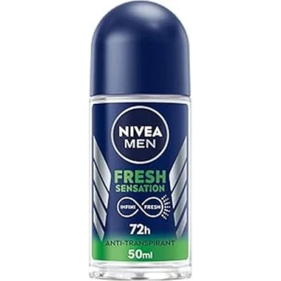Image de NIVEA Men Déodorant Bille Fresh Sensation (1 x 50 ML), Homme fraîcheur 72 h, Anti Transpirant parfumé Longue durée à la Formule INFINIFRESH Unique