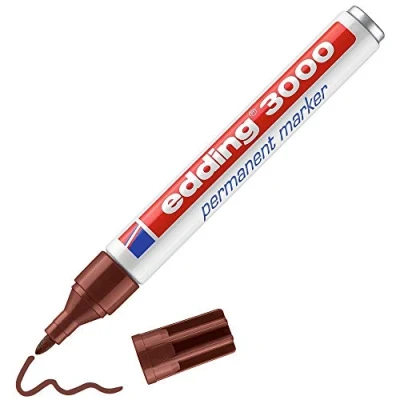 Afbeelding van Viltstift edding 3000 rond 1.5 3mm bruin