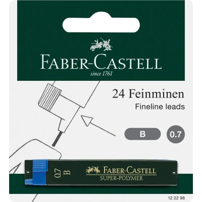 Afbeelding van Faber Castell Potloodstiftjes FC 0 7mm B Super Polymer 2 st/blister