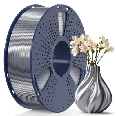 Afbeelding van SUNLU PLA Plus 3D printerfilament van glanzende zijde, 1,75 mm, filament zijde + grijs +/ 0,02 spoel 1 kg, voor FDM printers