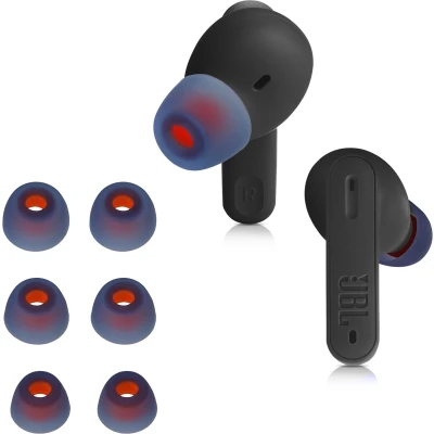 Afbeelding van kwmobile 6x cover voor in ear oortjes geschikt JBL Tune 230 NC TWS / T230NC Vervangende oordopjes van siliconen blauw 3 maten