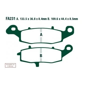 Afbeelding van EBC Brakes FA231 Remblokkenset