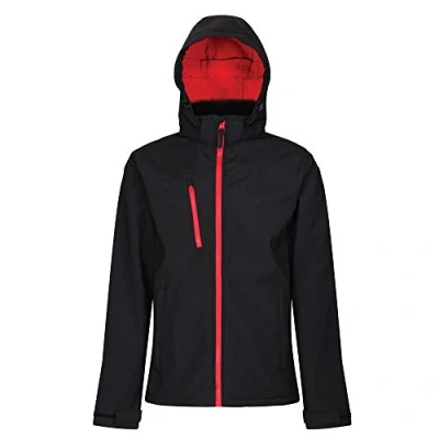 Afbeelding van Regatta Venturer 3 Layer Printable Hooded Softshell Jacket RG701 BLACK/CLASSIC RED XL