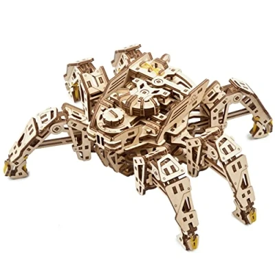 Afbeelding van Ugears Houten Modelbouw Hexapod Explorer Mechanische Spin