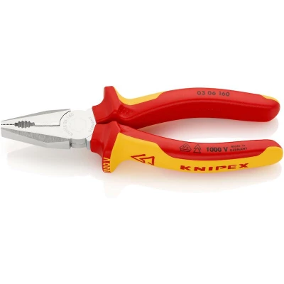 Afbeelding van Knipex 03 06 160 kombi tang verchr./comfort VDE mm