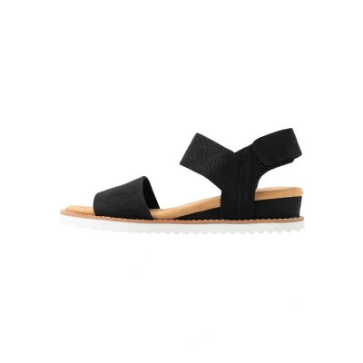 Afbeelding van Skechers Desert KISS Sandalen met sleehak black, Dames, Maat: 41, Black Textiel