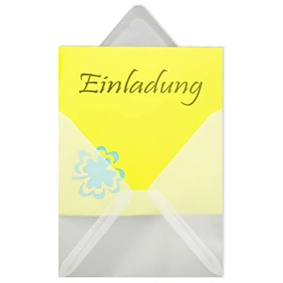 Afbeelding van FarbenFroh door Gustav Neuser enveloppen, 75 x vierkante transparant, wit, 15,5 cm, zonder venster, met natte plakrand voor uitnodigingskaarten bruiloft, verjaardag en meer, stuks