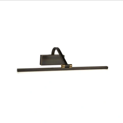 Afbeelding van Searchlight LED Picture Lights Wandverlichting 51 X 11 Cm 12W Incl. Zwart Geborsteld Goud