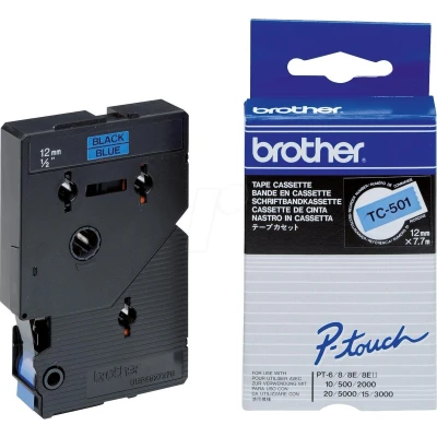 Afbeelding van TC 501 12mm black on blue for PT 8E/ 2000 / 3000 5000