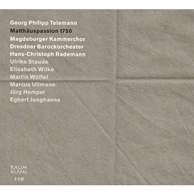 Afbeelding van Magdeburg Chamber Choir, Dredner Barockorchestra, Hans Christoph Rademann Telemann: Matthäuspassion 1750 (Twv 5:35) (CD)