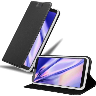 Afbeelding van Cadorabo Hoesje geschikt voor Cubot NOVA in CLASSY ZWART Beschermhoes met magnetische sluiting, standfunctie en kaartvakje Book Case Cover Etui