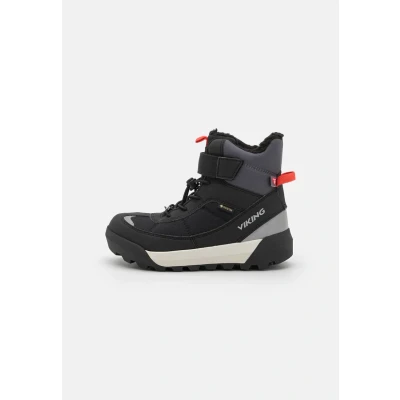 Afbeelding van Viking Expower WARM GTX Unisex Veterboots voor kinderen, Maat: 37, Black/charcoal Imitatieleer/ textiel