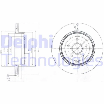 Afbeelding van DELPHI BG4287 Remschijf 316 20 5 Geventileerd Geolied Semi finished Zonder wiellager, ABS sensorring SUBARU: Impreza III Hatchback