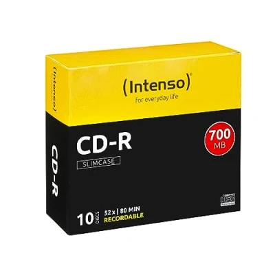Afbeelding van Intenso KF00419 CD R, blanco, 700 MB, 52 x Slim Case, 10 stuks