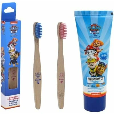 Afbeelding van Paw Patrol Set Bamboe Tandenborstel 2 stuks + Tandpasta 50 ml