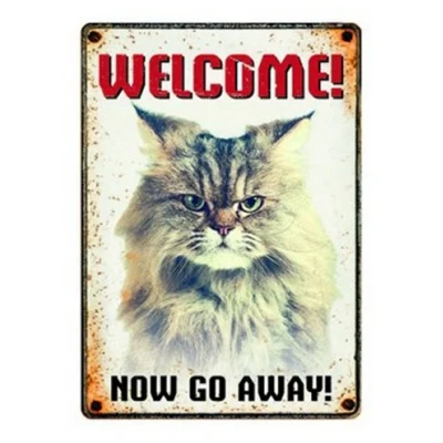 Afbeelding van Plenty Gifts Waakbord Blik Grumpy Cat 15X21 CM
