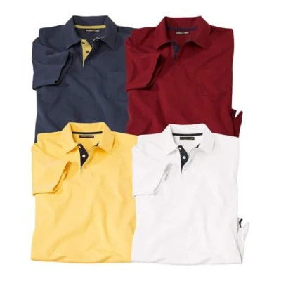 Afbeelding van Atlas for Men Set van 4 polo&#039;s SportWear Heren Verkrijgbaar in grote maten 4XL