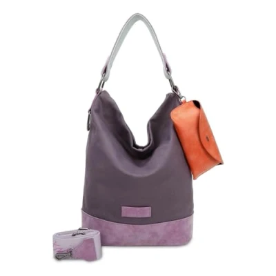 Afbeelding van Fritzi aus Preußen Schoudertas Canvas Izzy07 Olga Hobo Bag Plumy Paars