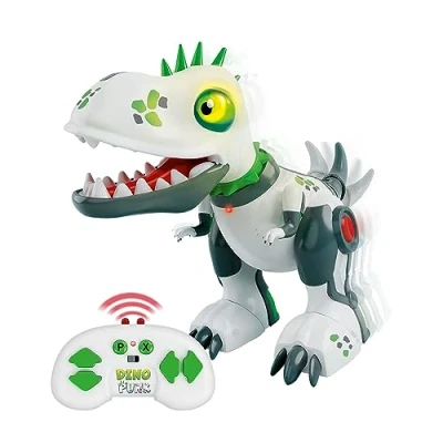 Afbeelding van Xtrem Bots DinoPunk Dinosaurus met afstandsbediening 5 jaar of ouder, programmeerbare speelgoedrobot, 20 acties, speelgoed voor kinderen van dinosaurusspeelgoed