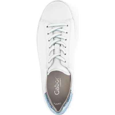 Afbeelding van Gabor Comfort Sneakers laag, Dames, Maat: 37, Weiss azur Leer
