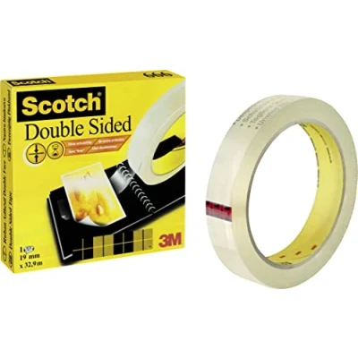Afbeelding van Scotch dubbelzijdige plakband ft 19 mm x 33 m
