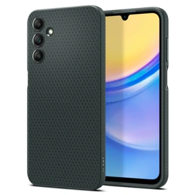 Afbeelding van Spigen Hoesje Geschikt voor Samsung Galaxy A15 (4G) / (5G) Siliconen Liquid Air Backcover groen