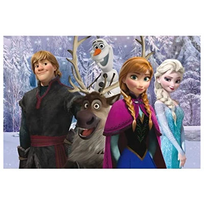Afbeelding van Lisciani Disney Frozen puzzel maxi 108 stukjes dubbelzijdig achterkant om in te kleuren educatief spel vanaf 3 jaar