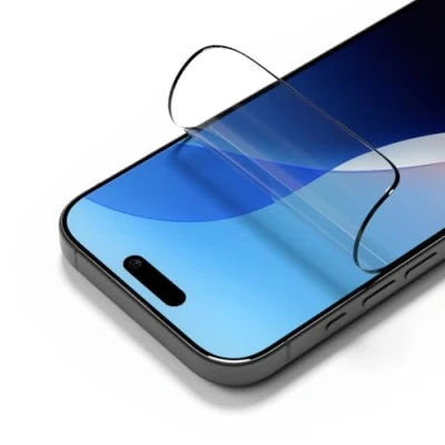 Afbeelding van RHINOSHIELD Transparante Pro displaybescherming compatibel met [iPhone 16 Pro] versterkte weerstand tegen stoten, krassen, antistatisch, anti blauw licht, installatiegereedschap inbegrepen.